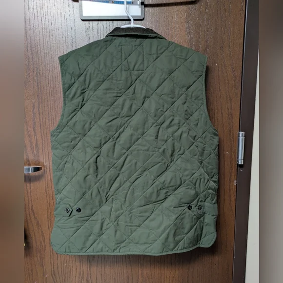 J.Crew Mens Sussex Quilted Vest Large Olive Green Zip Up PrimaLoft NWT - Picture 8 of 10